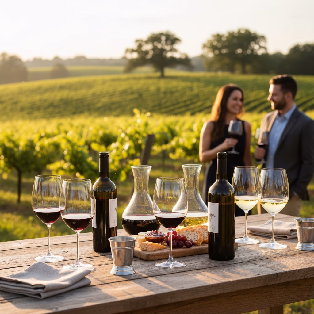 Wine tasting near Charlotte NC at Laurel Haven Estate vineyard