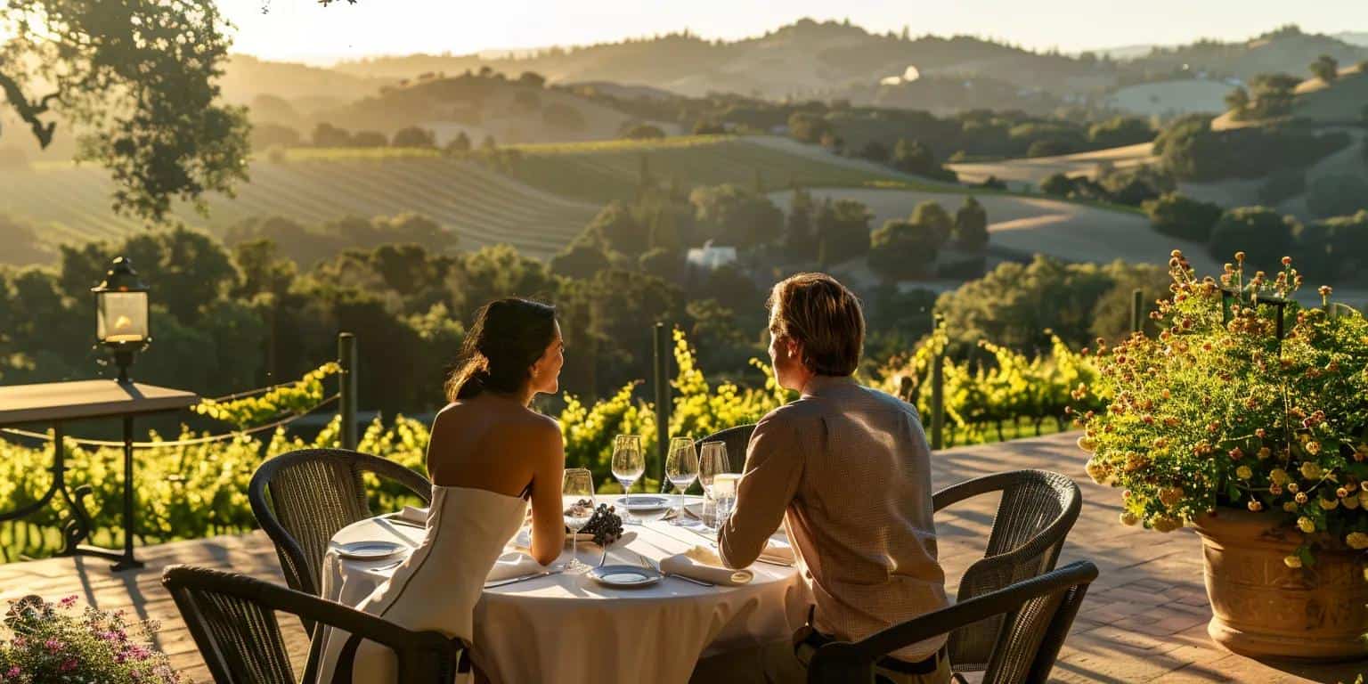 Vibrant outdoor dining scene