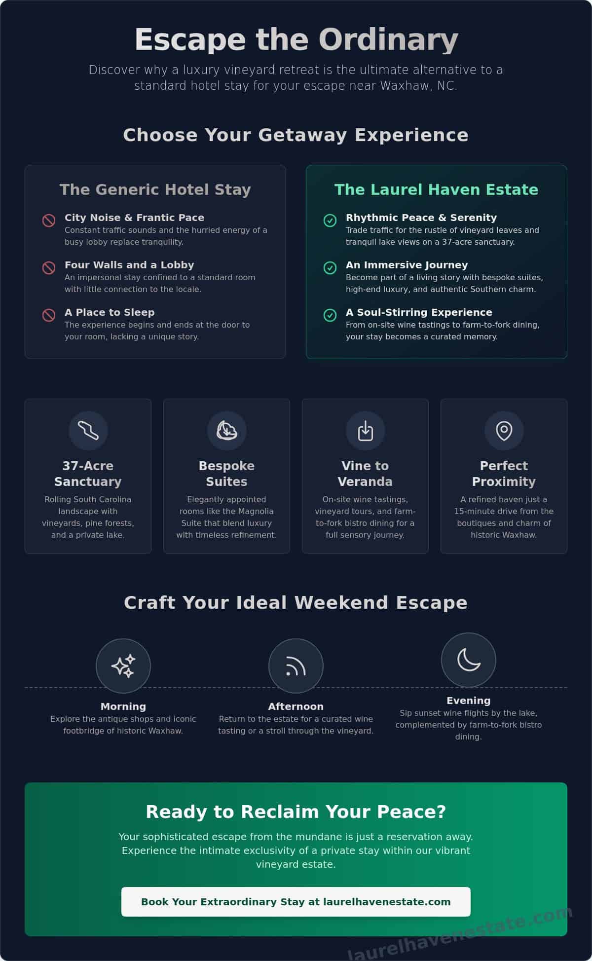 The Most Enchanting Bed and Breakfast Near Waxhaw NC: A Luxury Vineyard Escape