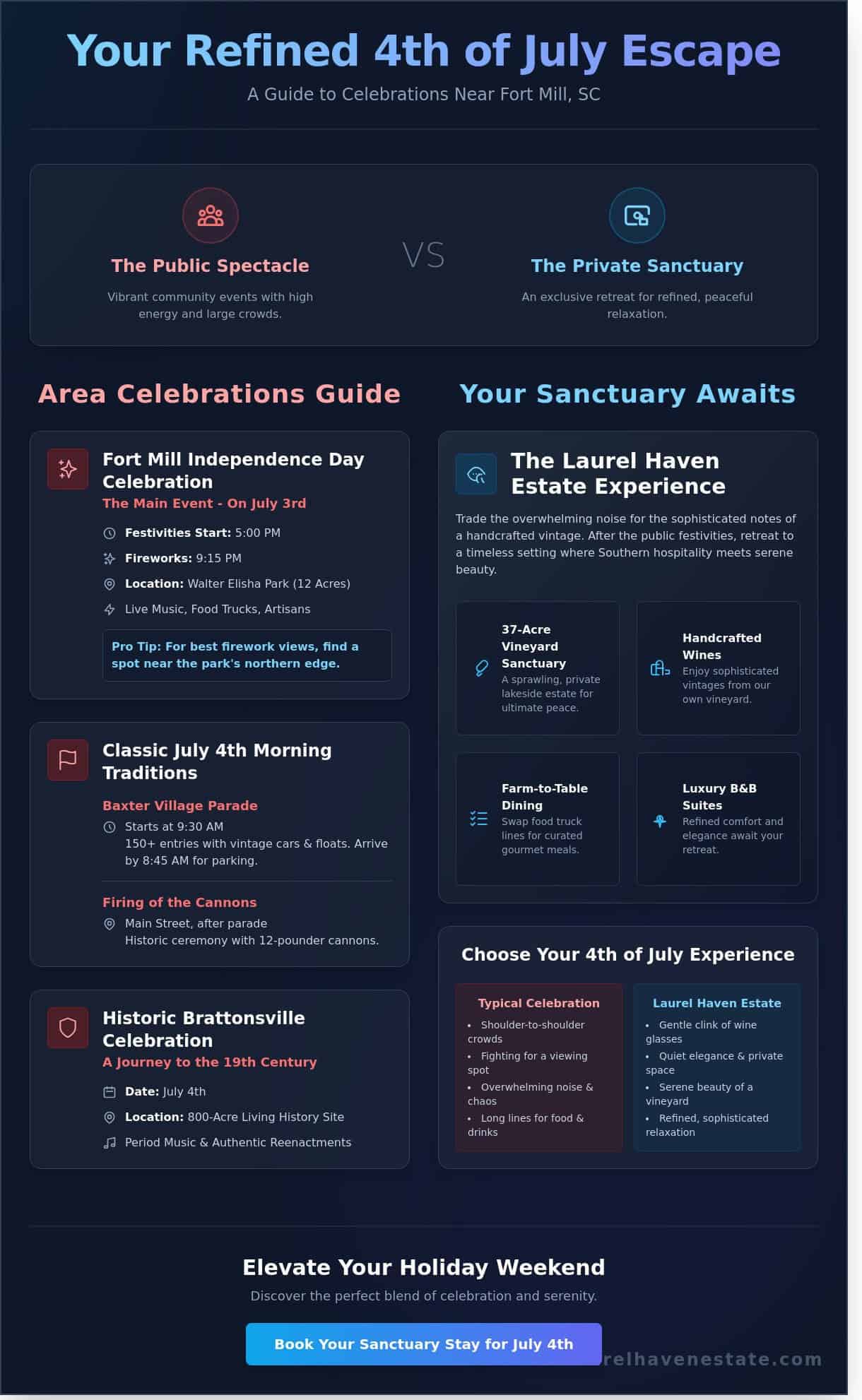 Things to Do for 4th of July Near Fort Mill, SC: Your 2026 Guide to Celebration and Serenity