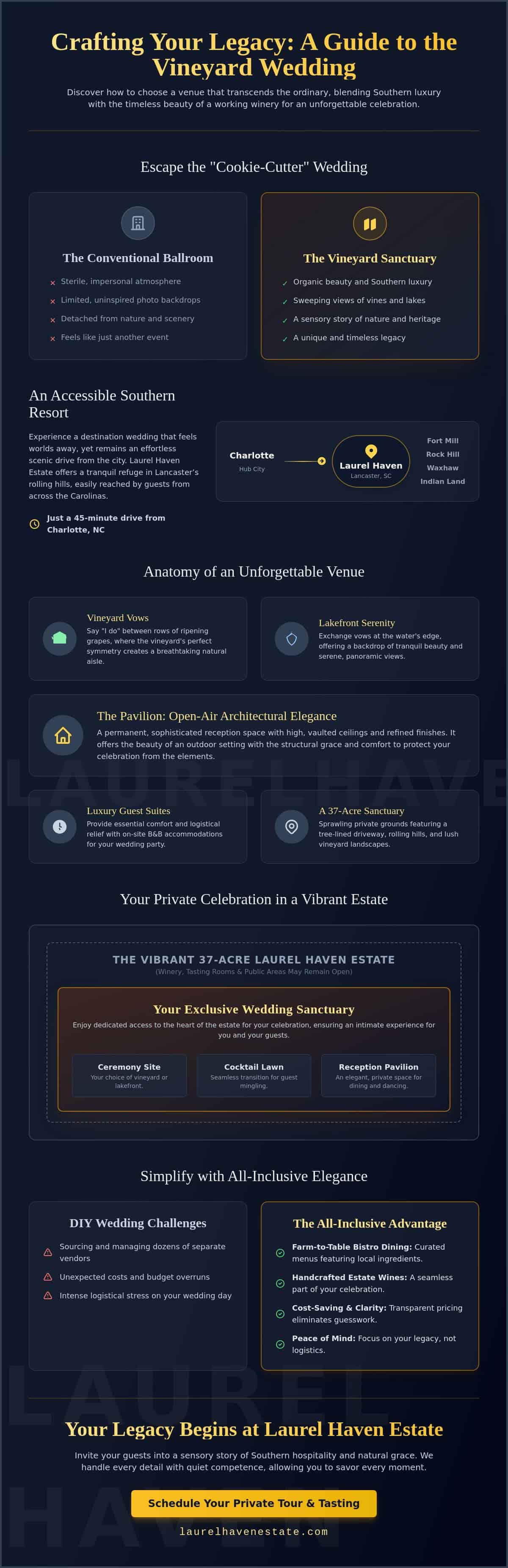 Vineyard Wedding Venues Near Charlotte NC: A Guide to Romantic Estate Celebrations